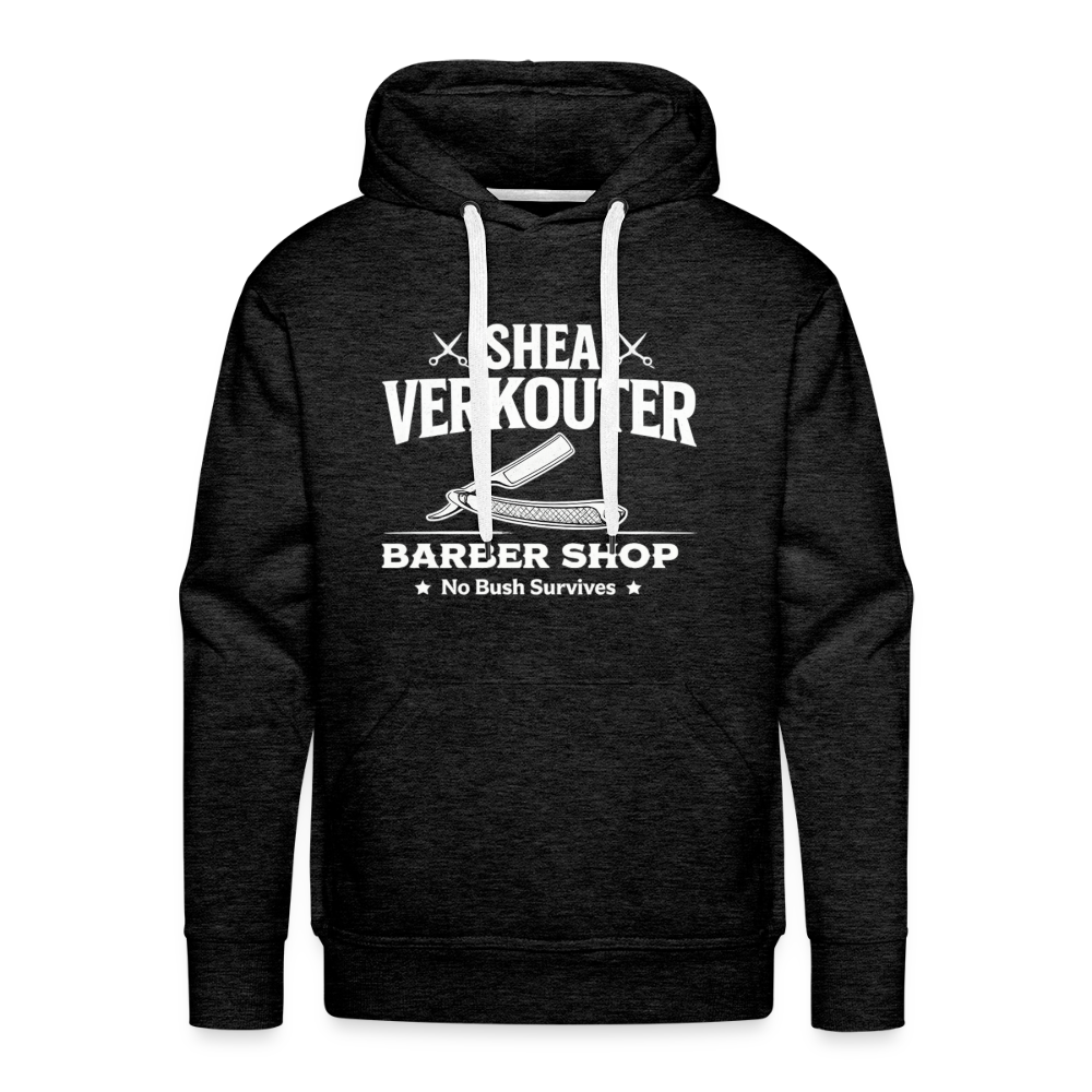Shea Verkouter Barber Shop Funny Adult Humor Premium Hoodie Color: Charcoal Grey
