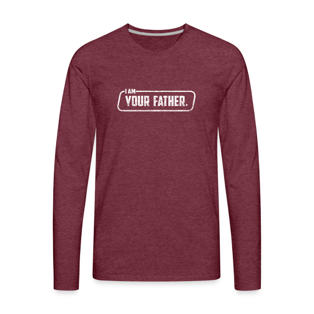 Men's Premium Long Sleeve T-Shirt - heather burgundy