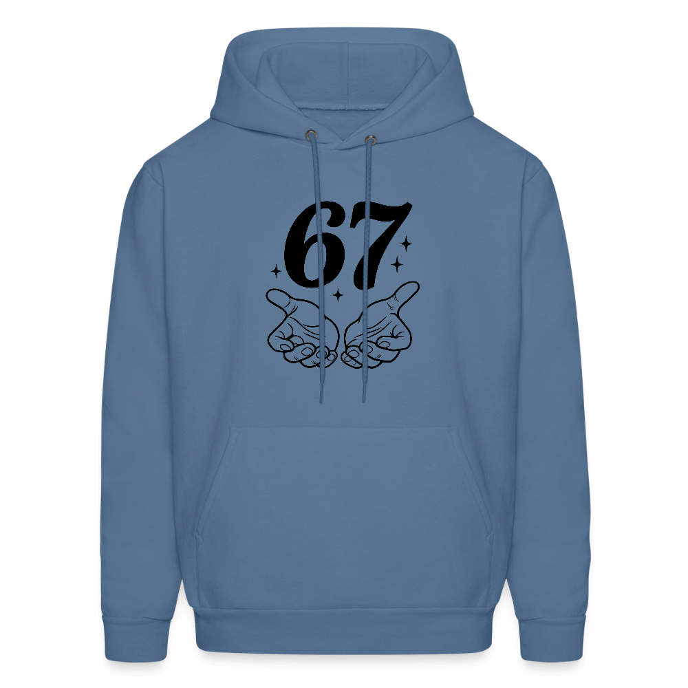 Six Seven 67 Hand Gesture Hoodie Color: denim blue
