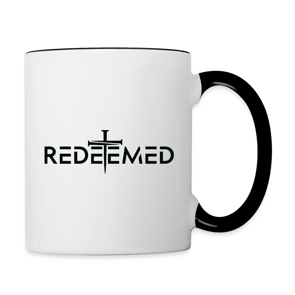 Redeemed Coffee Mug – Faith-Based Christian Design - white/black