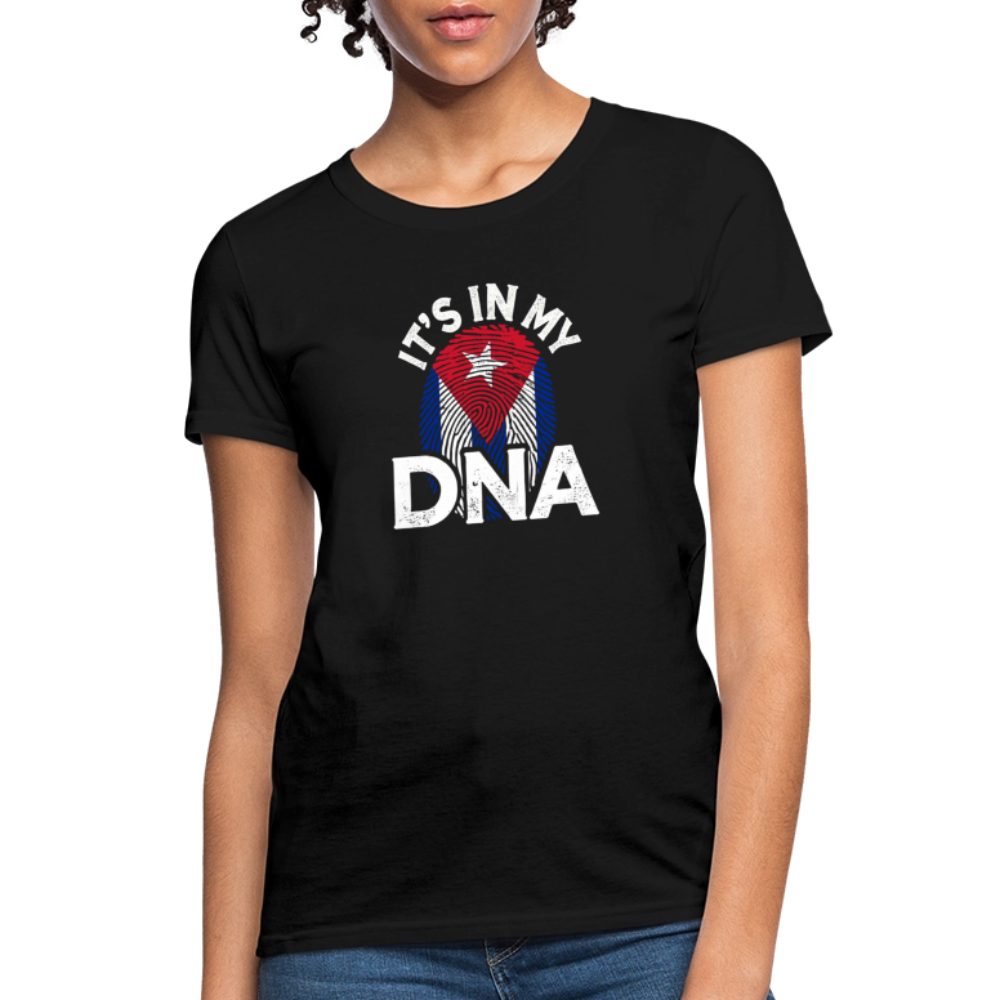 Cuba DNA Women’s T-Shirt – Cuban Pride Tee - black