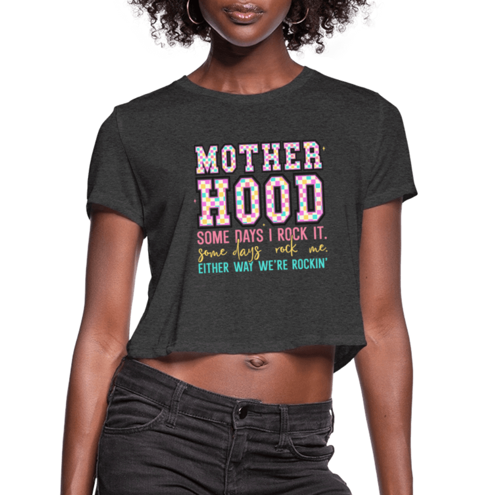 Women's Cropped Top T-Shirt - deep heather