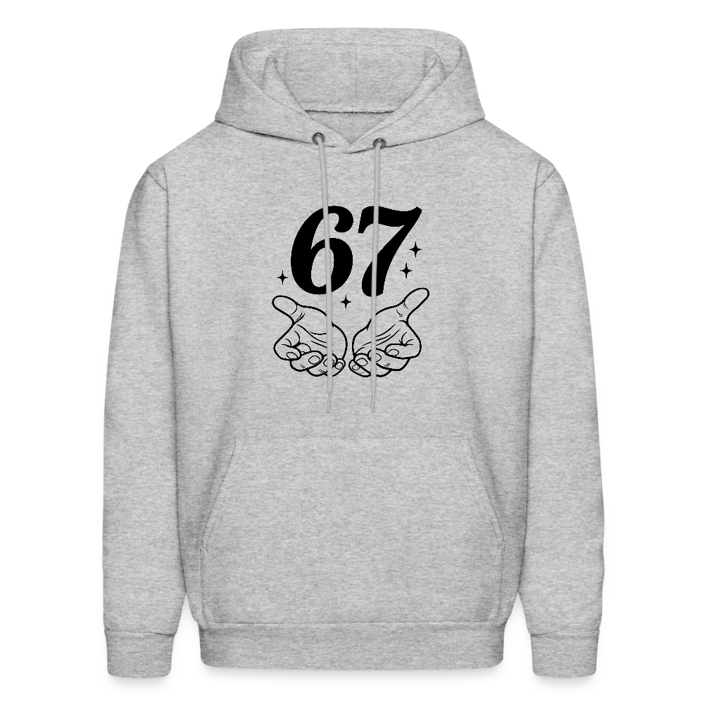 Six Seven 67 Hand Gesture Hoodie - heather gray