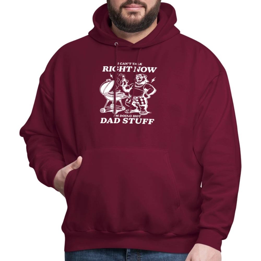 Doing Hot Dad Stuff BBQ Hoodie for Grilling Dads - burgundy