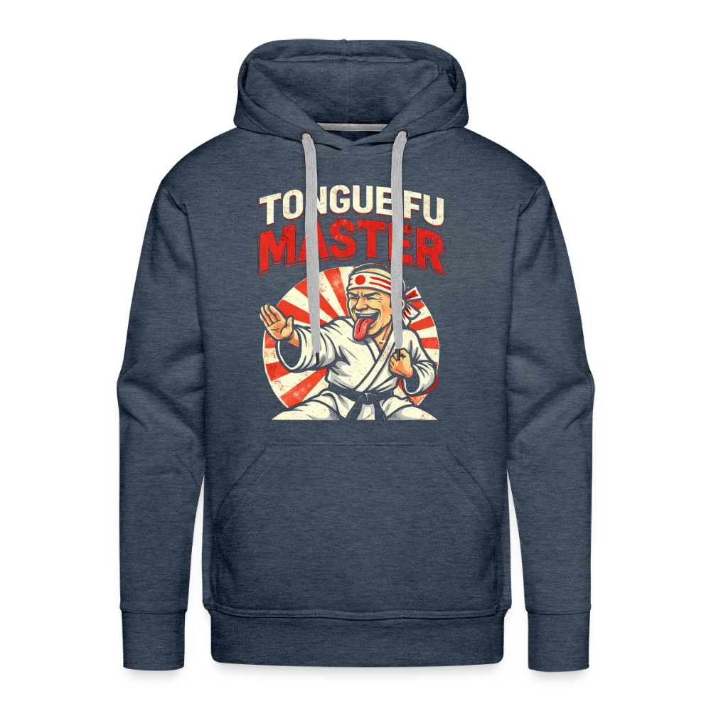 Tongue FU Master Premium Hoodie Color: Heather Denim