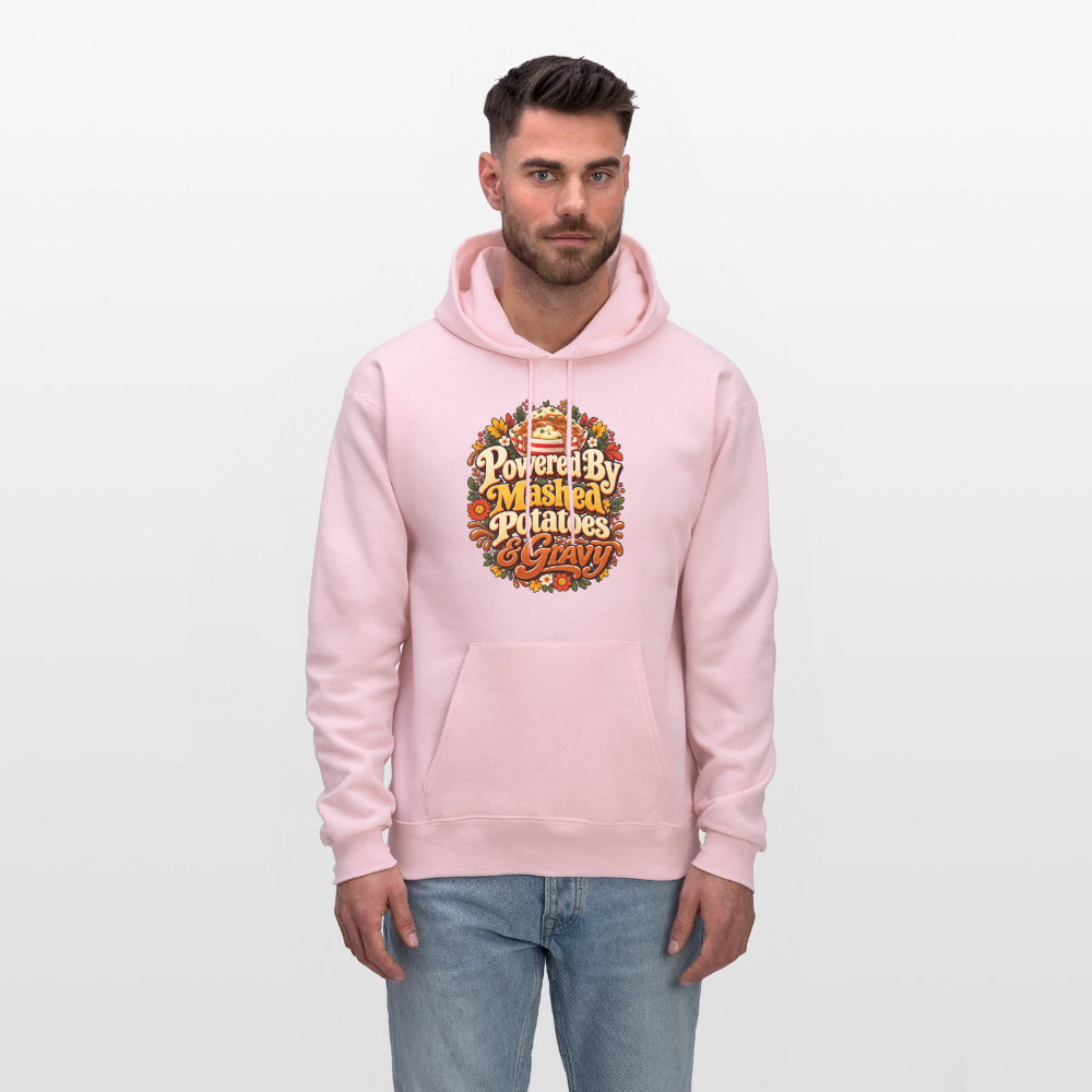 Powered by Mashed Potatoes & Gravy – Fall Floral Hoodie - pale pink