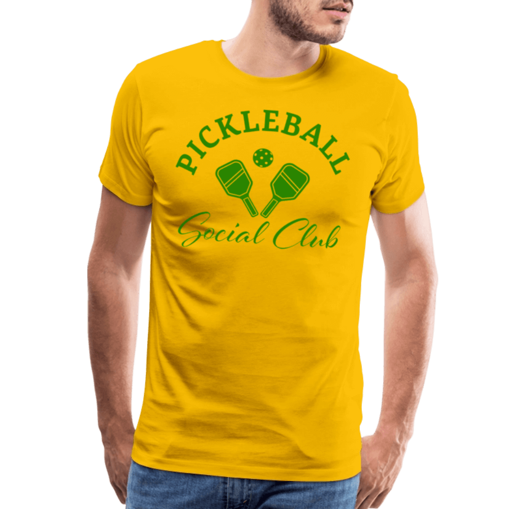Pickleball Social Club Men's Premium T-Shirt - sun yellow