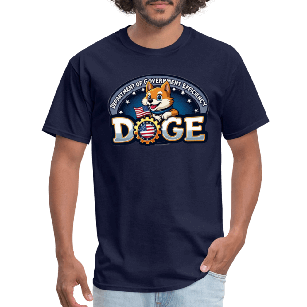 DOGE Logo (Dept of Government Efficiency) T-Shirt Color: white