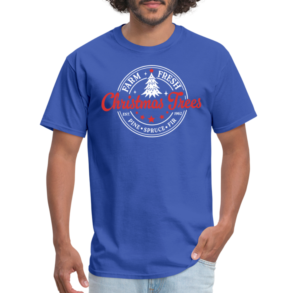 Farm Fresh Christmas Trees T-Shirt - royal blue