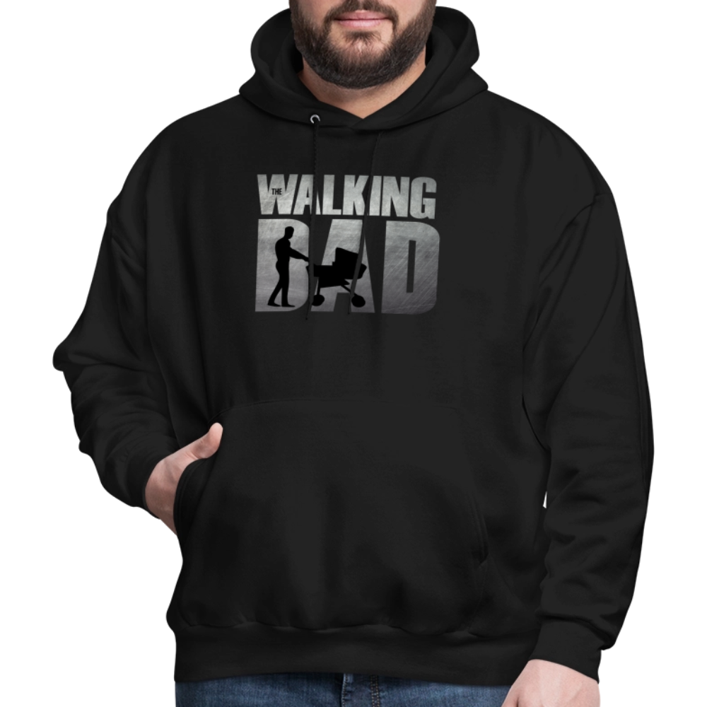 The Walking Dad Funny Hoodie for Dads - black