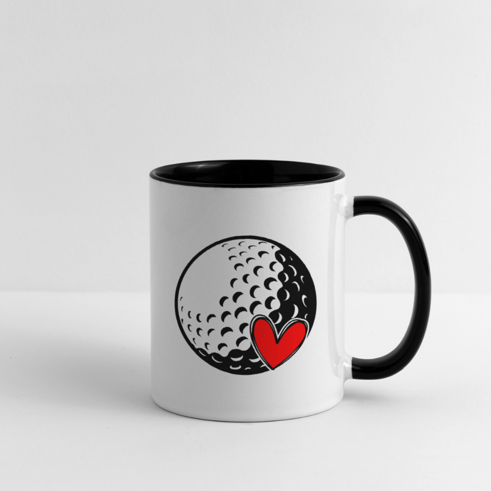 Love Golf Coffee Mug – Simple, Classic Golf Lover’s Gift Color: white/red