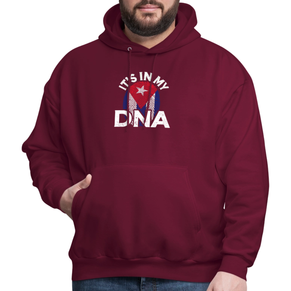 Cuba DNA Hoodie – Cuban Flag Fingerprint Design - burgundy