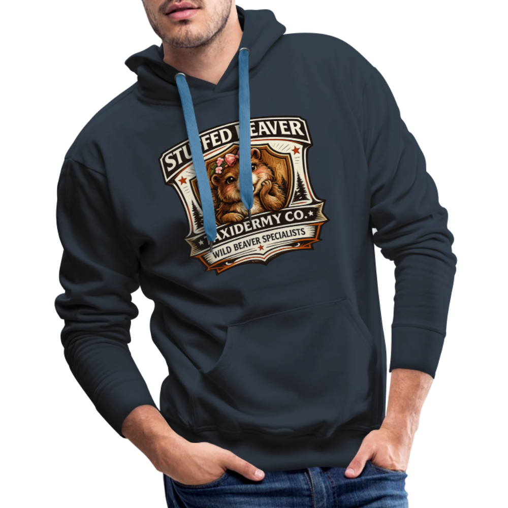 Stuffed Beaver Taxidermy Funny Adult Hoodie Color: White