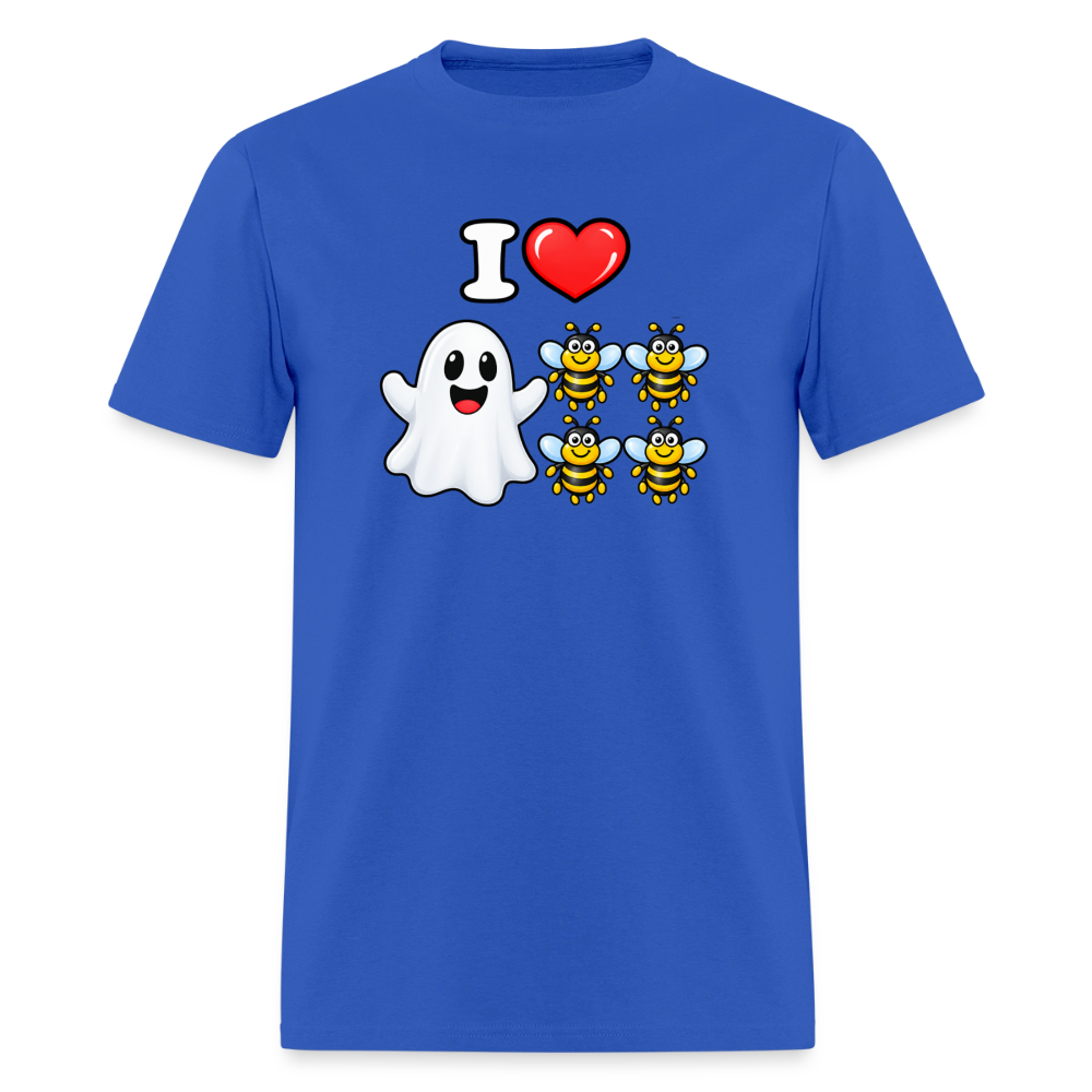 I Heart Boo Bees T-Shirt – Funny Halloween Adult Humor - royal blue
