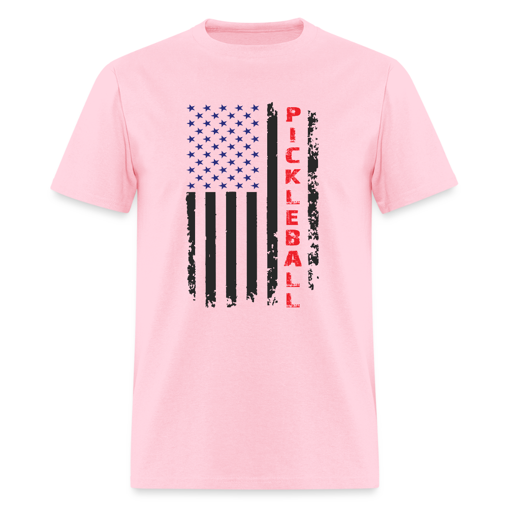 Pickleball Flag T-Shirt – American Pride with a Pickleball Twist - pink