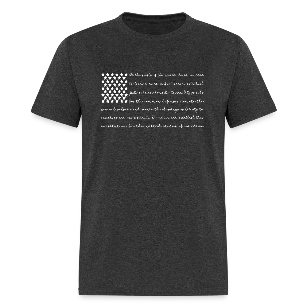 American Flag We The People Constitution T-Shirt – Freedom in Every Line Color: heather black