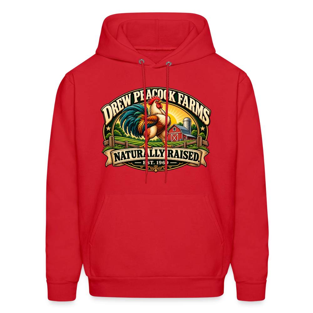 Drew Peacock Farms Hoodie - red