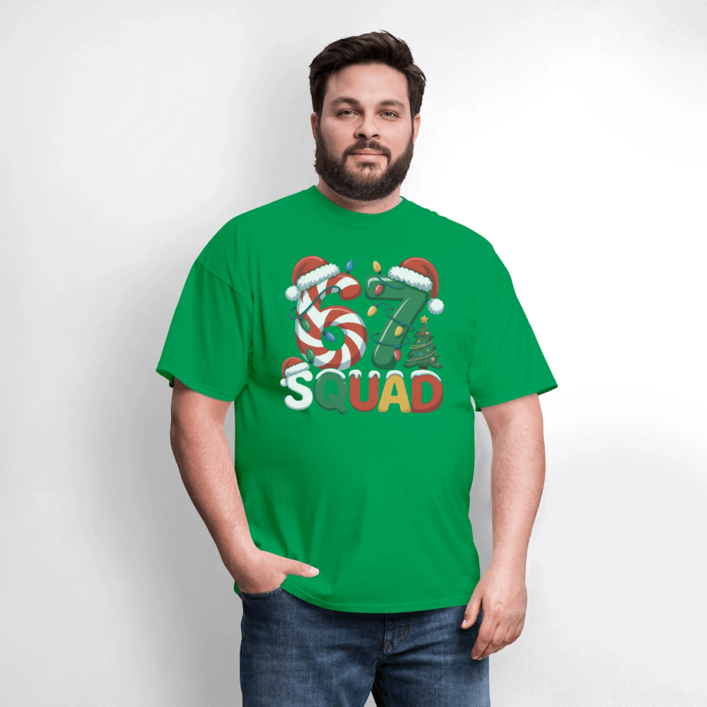 Six Seven Squad - Christmas 67 T-Shirt Color: forest green