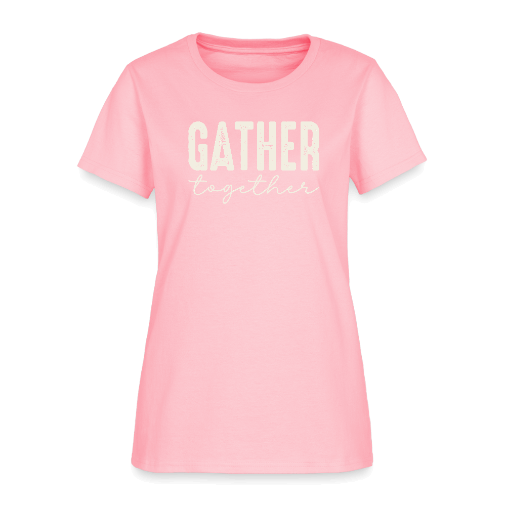 Gather Together (Thanksgiving) Women's T-Shirt Color: pink