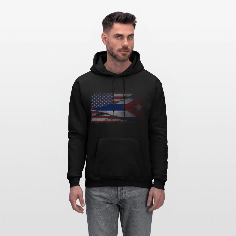 Cuba and USA Flag Hoodie – Cuban American Heritage Color: white