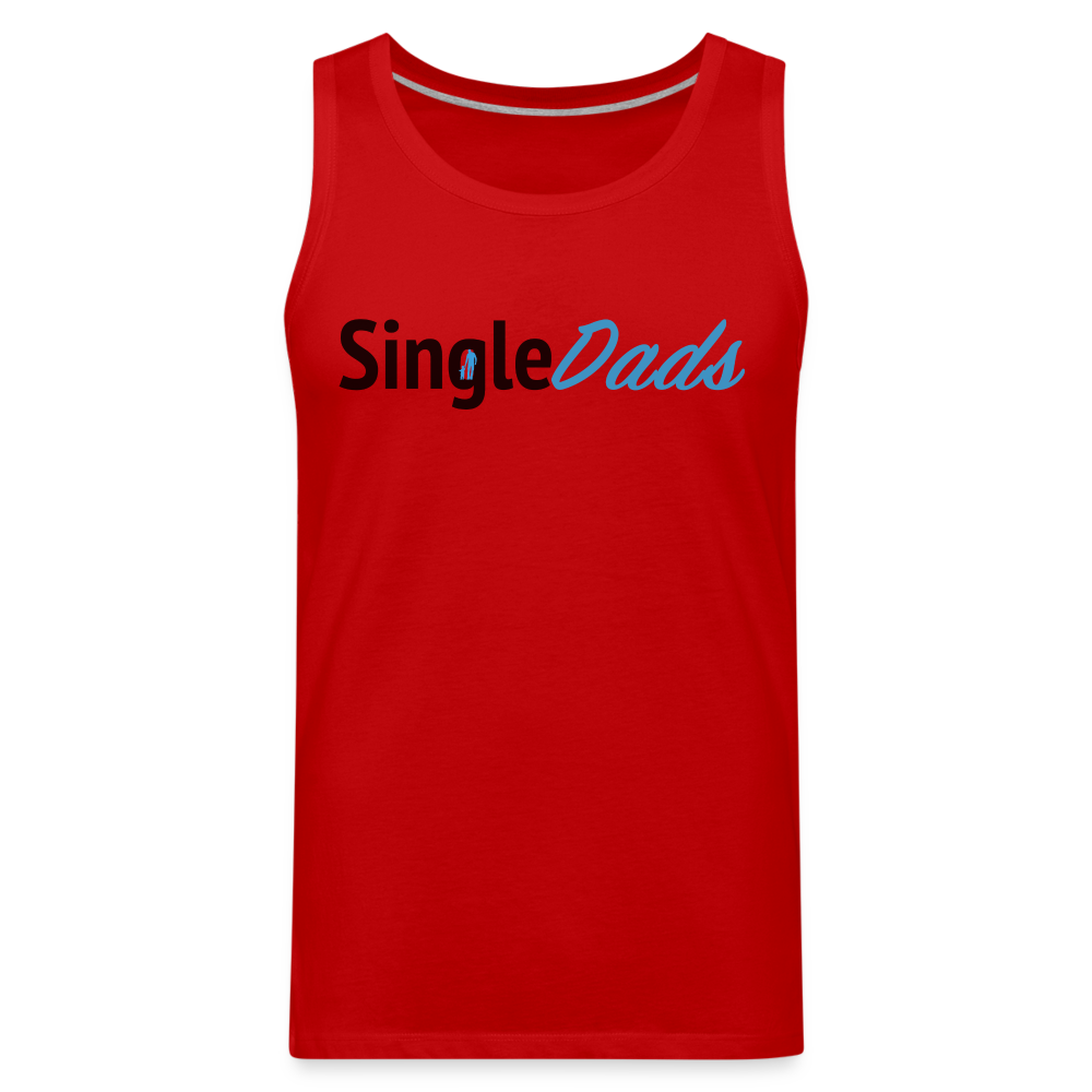 SingleDads Men’s Premium Tank Top Color: red
