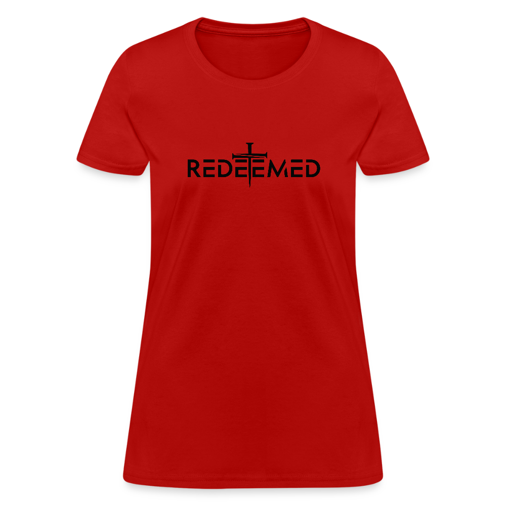Redeemed Women's Contoured T-Shirt - red