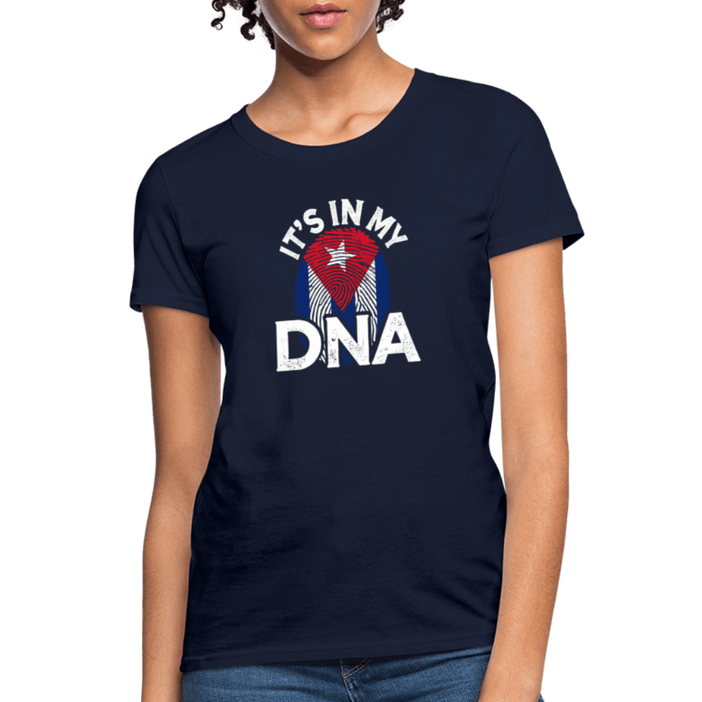 Cuba DNA Women’s T-Shirt – Cuban Pride Tee Color: black