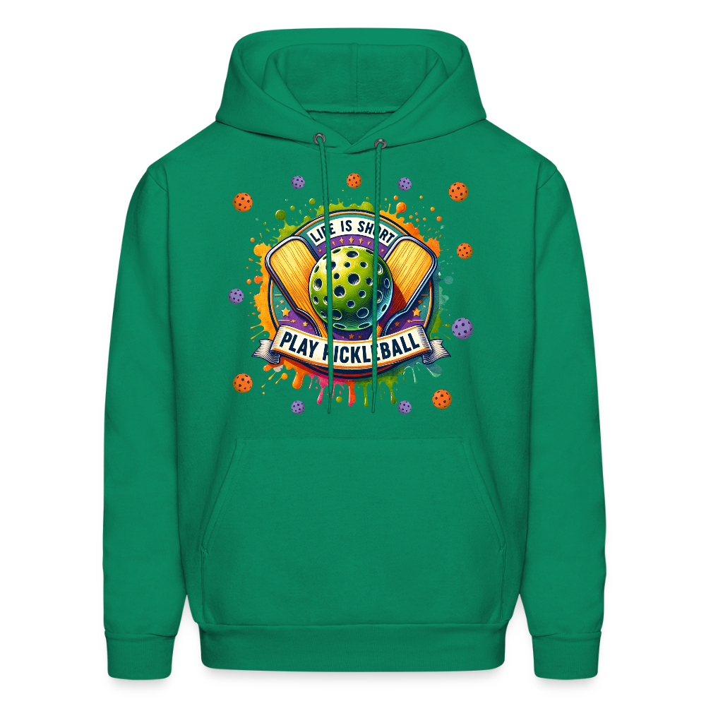 Life Is Short Play Pickleball Hoodie - kelly green