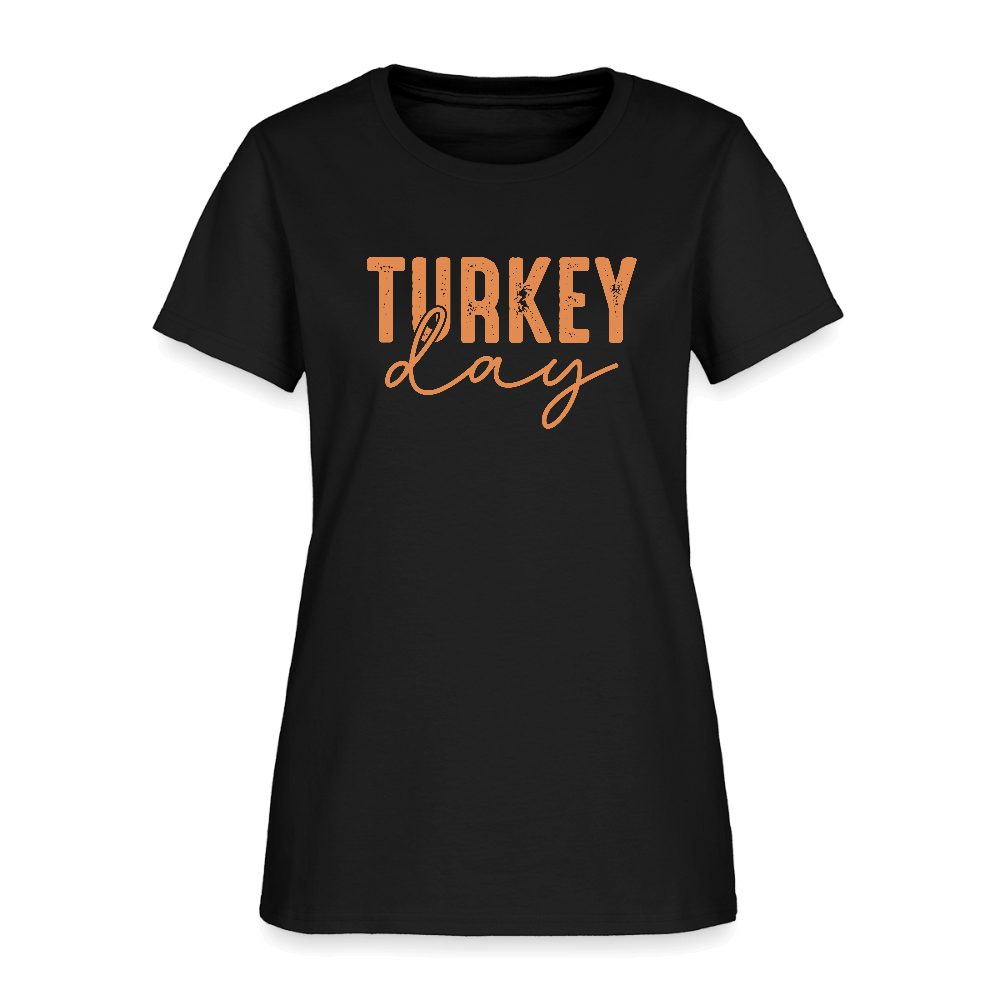 Turkey Day (Thanksgiving) Women's T-Shirt Color: black