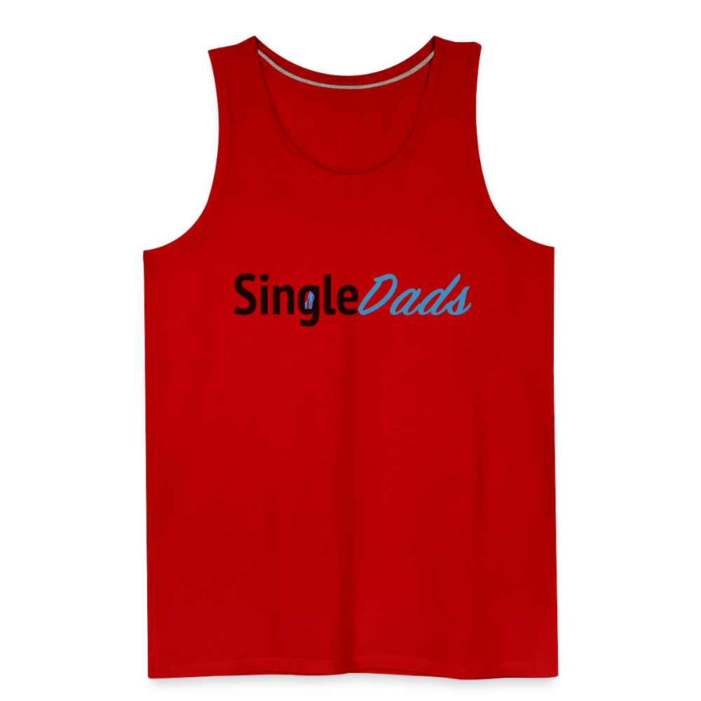 SingleDads Men’s Premium Tank Top Color: white