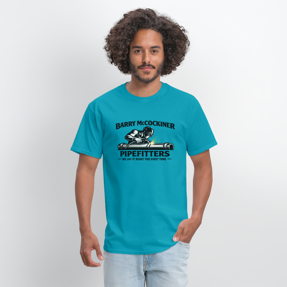 Barry McCockiner Pipefitters Funny Adult T-Shirt Color: Rock