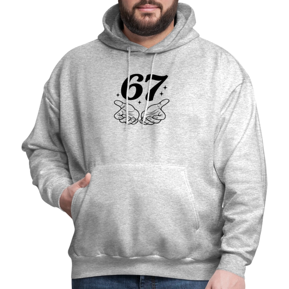 Six Seven 67 Hand Gesture Hoodie - heather gray