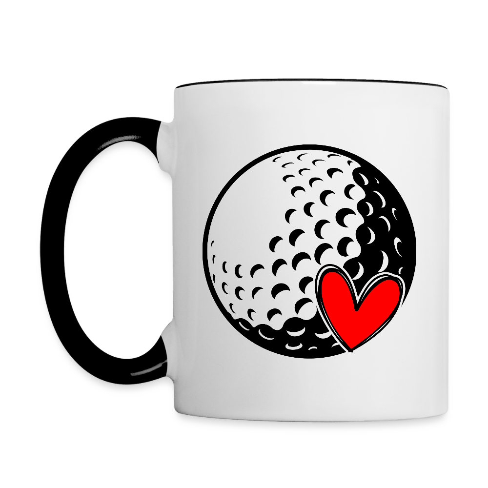 Love Golf Coffee Mug – Simple, Classic Golf Lover’s Gift Color: white/red