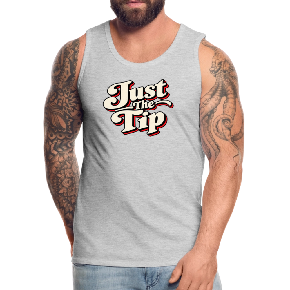 Just the Tip Funny Adult Humor Tank Top Color: Deep Navy