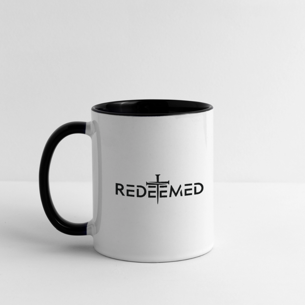 Redeemed Coffee Mug – Faith-Based Christian Design Color: white/black