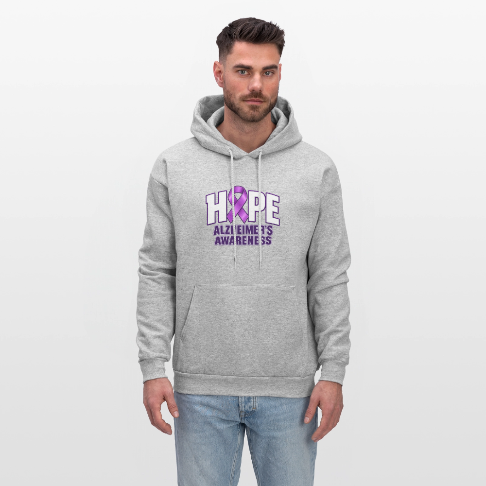Hope Alzheimer’s Awareness Hoodie – Purple Ribbon Support Hoodie Color: White