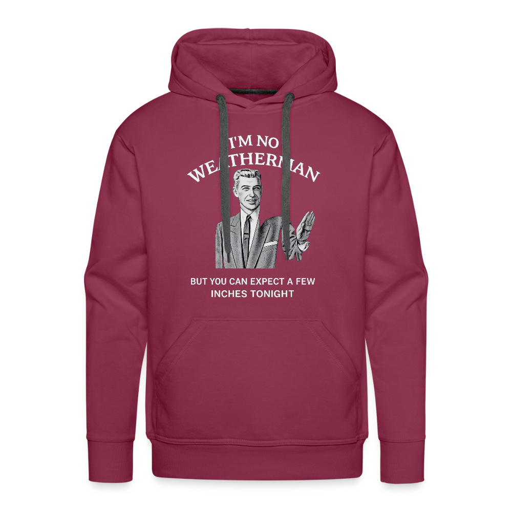 I'm No Weatherman Hoodie – Funny Adult Humor Hoodie Color: Burgundy