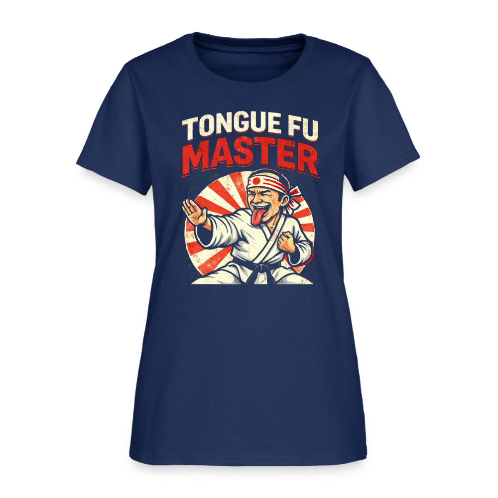 Tongue FU Master Women’s T-Shirt Color: Blue Dusk