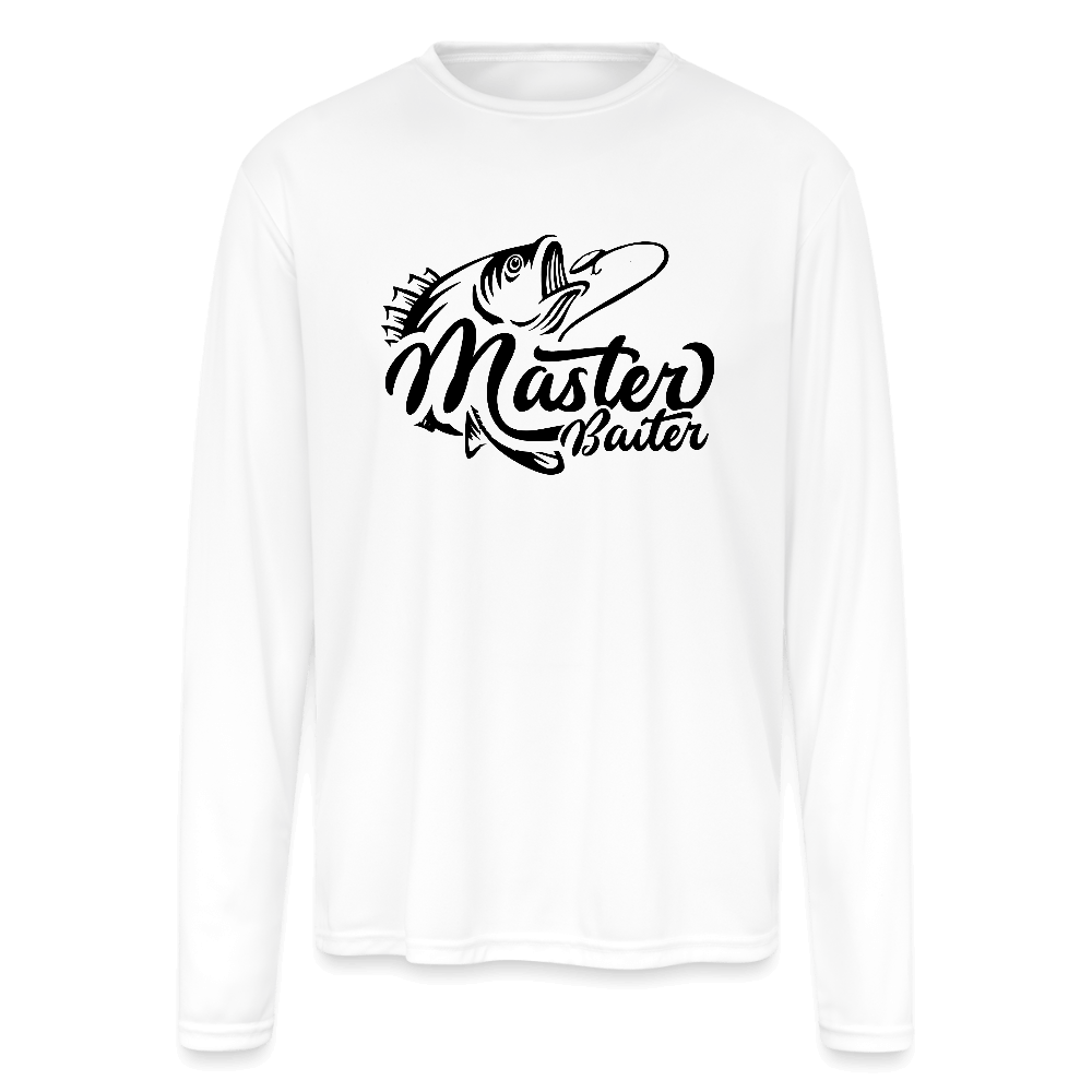 Master Baiter Long Sleeve Fishing Shirt – Funny & Cool - white