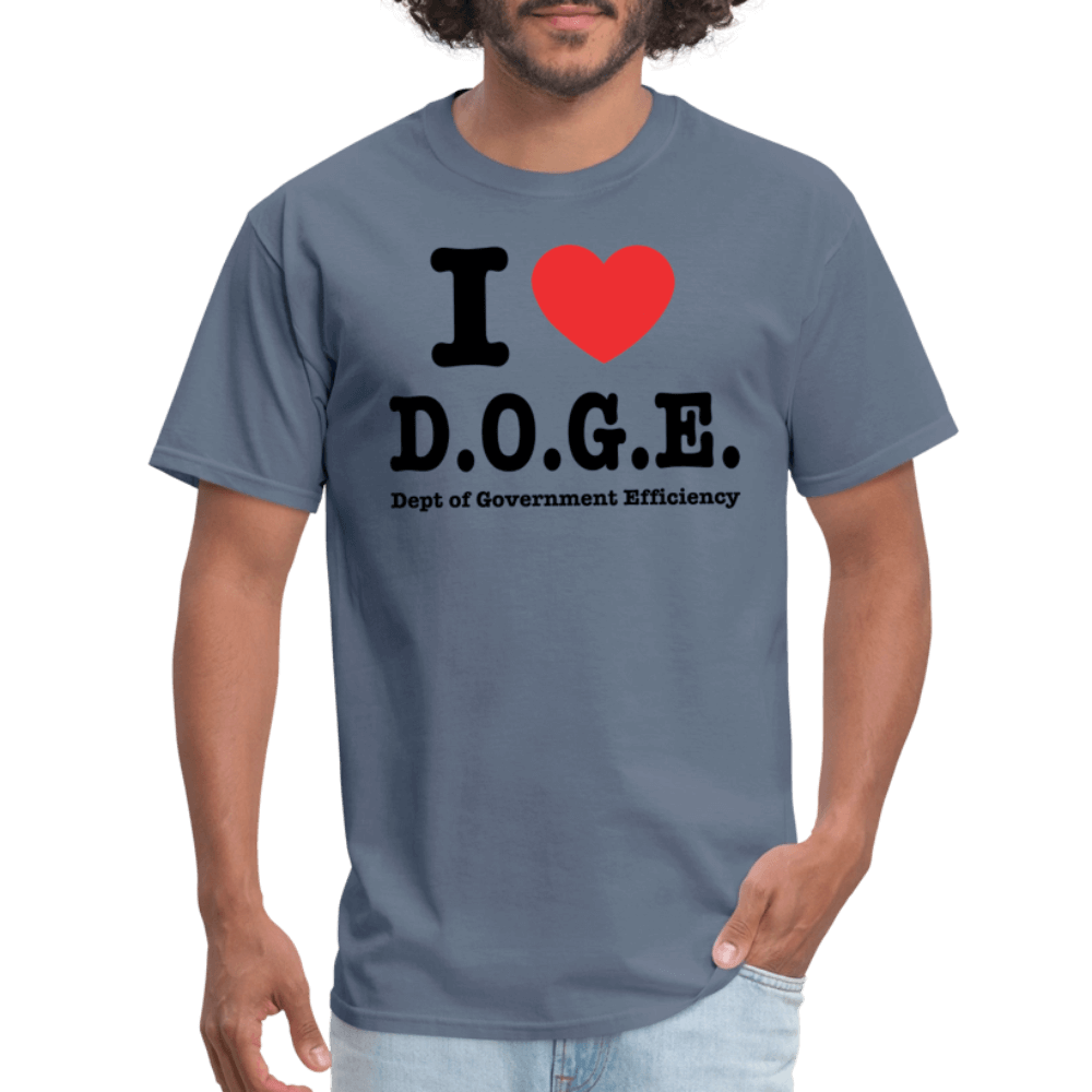 I Heart DOGE (Dept of Government Efficiency) T-Shirt - denim