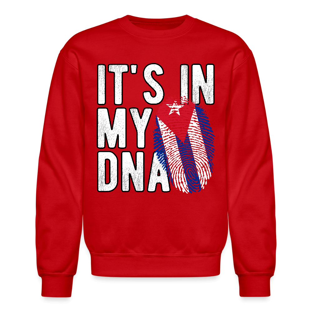 Cuban DNA Sweatshirt – Fingerprint Flag Design Color: red