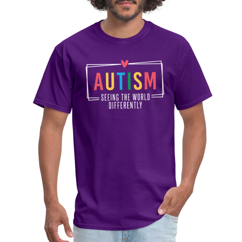 Autism - Seeing The World Differently T-Shirt - purple