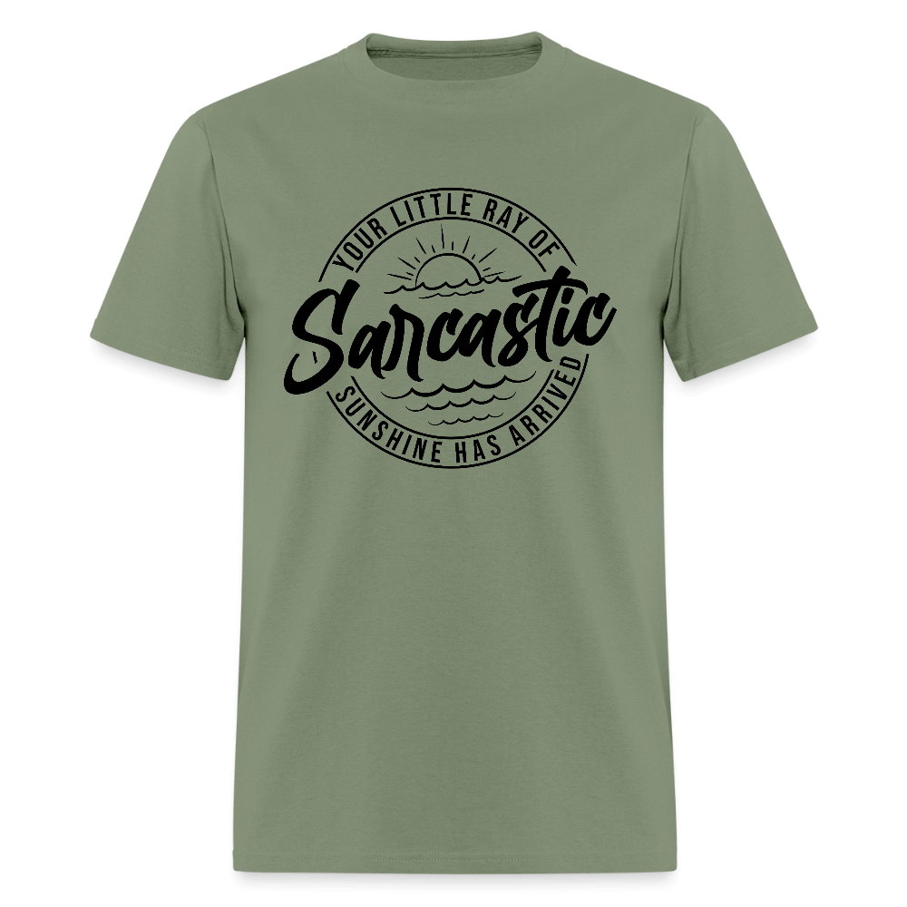 Sarcastic Ray of Sunshine Graphic T-Shirt - military green