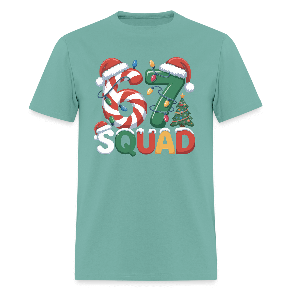 Six Seven Squad - Christmas 67 T-Shirt Color: aquatic
