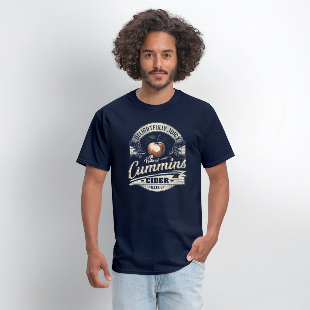 Vintage Cummins Cider (Funny Adult Humor) T-Shirt - navy