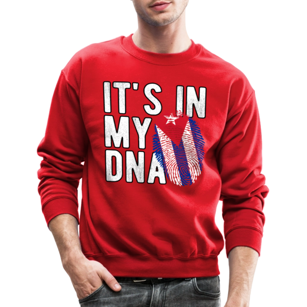 Cuban DNA Sweatshirt – Fingerprint Flag Design - red