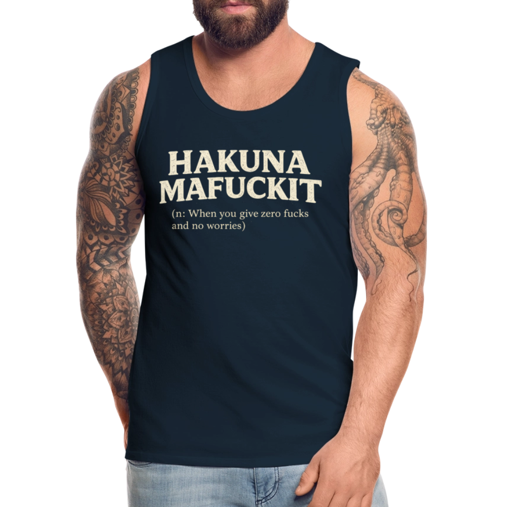 Hakuna Mafuckit Men’s Funny Graphic Tank Color: Black