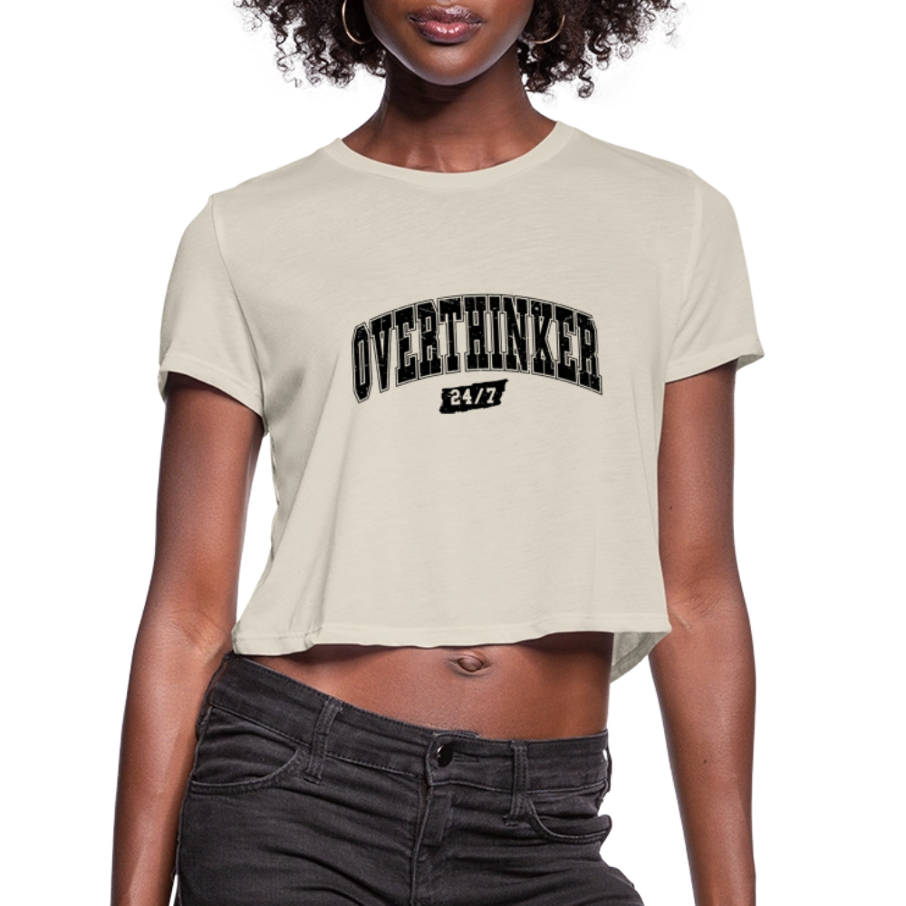 Overthinker 24/7 Women’s Cropped T-Shirt – Bold and Fun Style - dust
