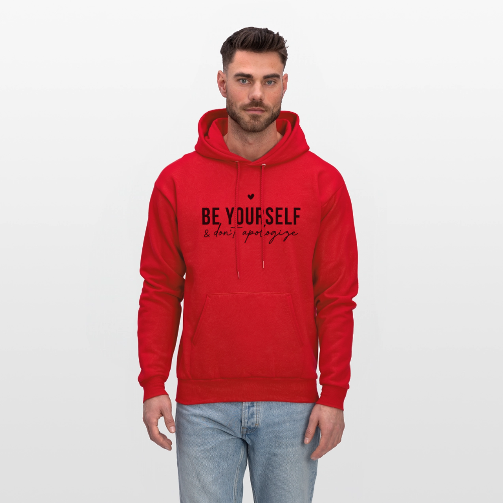 Be Yourself & Don't Apologize Hoodie - red