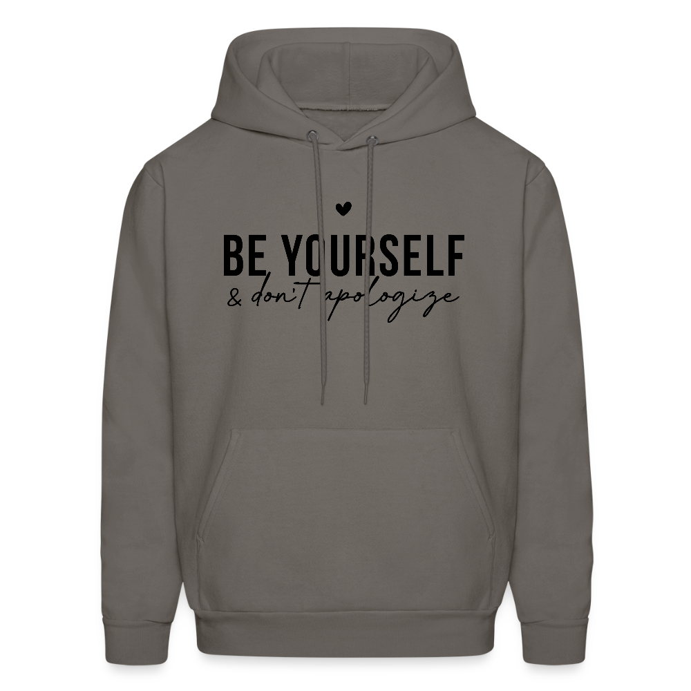 Be Yourself & Don't Apologize Hoodie - asphalt gray
